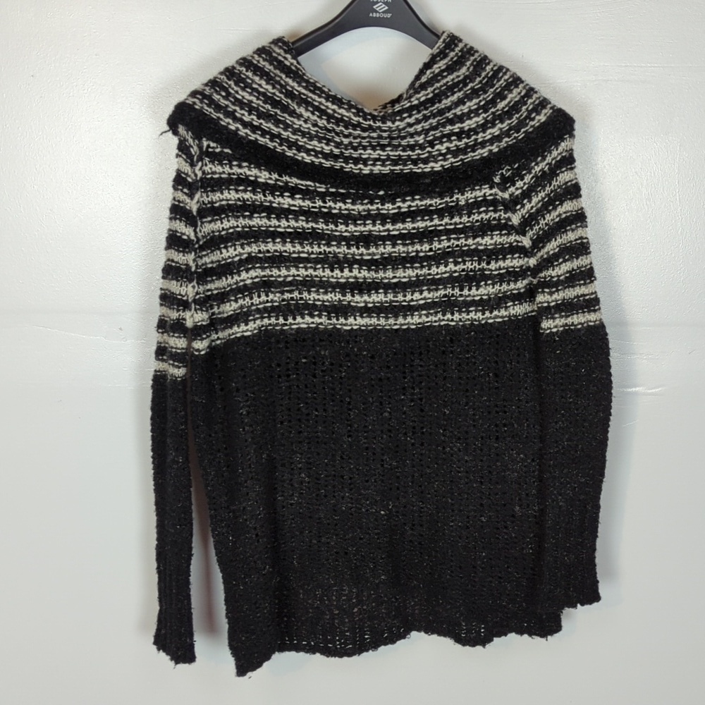 Free People Engineer Striped Oversize Sweater